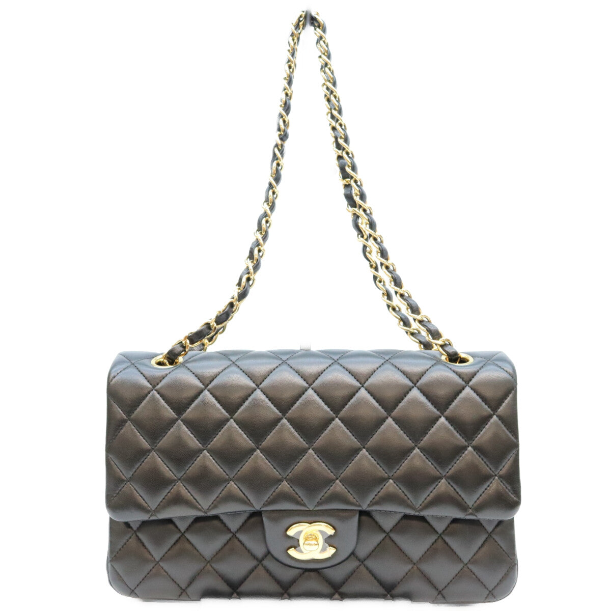 CHANEL シャネル 25番 A01112 黒 ラム ゴールド金具 マトラッセ25 ショルダーバッグ ショルダーバッグ
