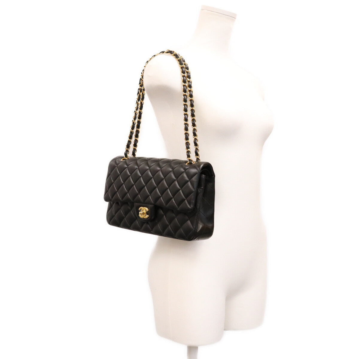 CHANEL シャネル 25番 A01112 黒 ラム ゴールド金具 マトラッセ25 ショルダーバッグ ショルダーバッグ