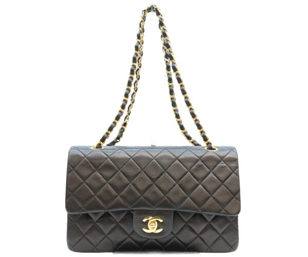 CHANEL シャネル 2番 A01112 黒 ラム ゴールド金具 マトラッセ25 ショルダーバッグ ショルダーバッグ