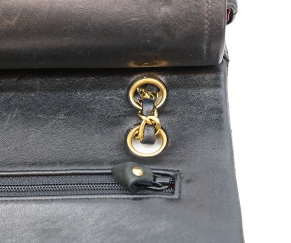 CHANEL シャネル 2番 A01112 黒 ラム ゴールド金具 マトラッセ25 ショルダーバッグ ショルダーバッグ
