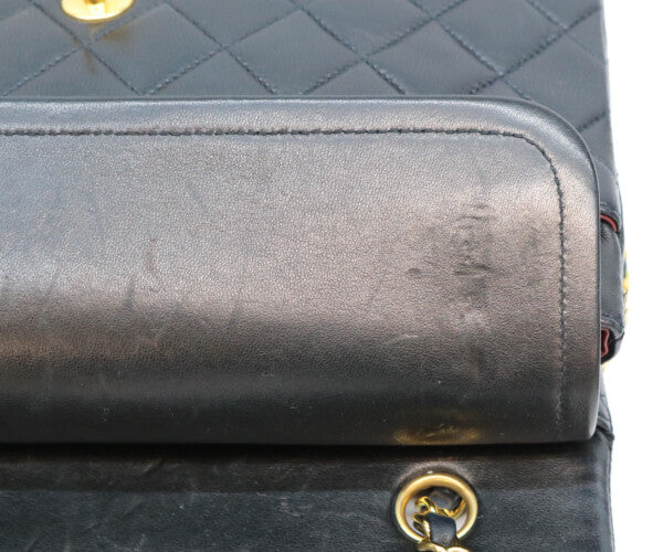 CHANEL シャネル 2番 A01112 黒 ラム ゴールド金具 マトラッセ25 ショルダーバッグ ショルダーバッグ
