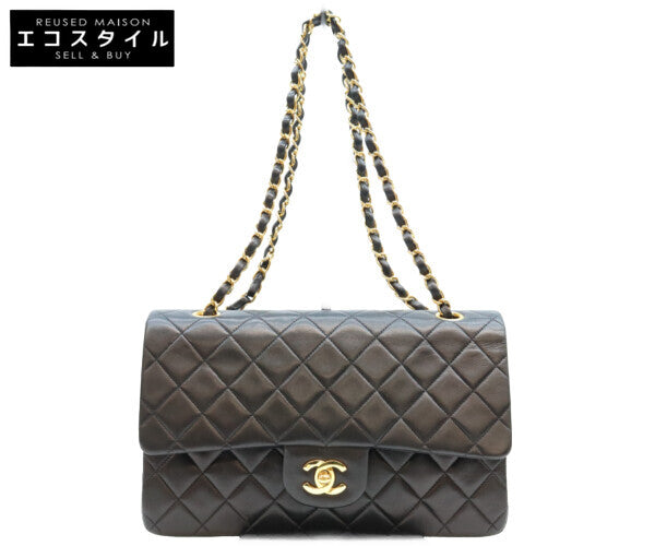 CHANEL シャネル 2番 A01112 黒 ラム ゴールド金具 マトラッセ25 ショルダーバッグ ショルダーバッグ