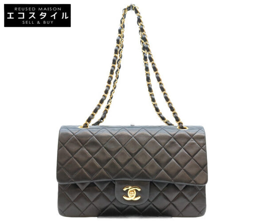 CHANEL シャネル 2番 A01112 黒 ラム ゴールド金具 マトラッセ25 ショルダーバッグ ショルダーバッグ