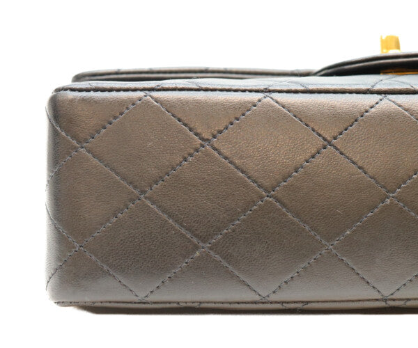 CHANEL シャネル 2番 A01112 黒 ラム ゴールド金具 マトラッセ25 ショルダーバッグ ショルダーバッグ