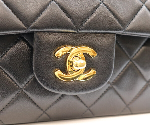 CHANEL シャネル 2番 A01112 黒 ラム ゴールド金具 マトラッセ25 ショルダーバッグ ショルダーバッグ