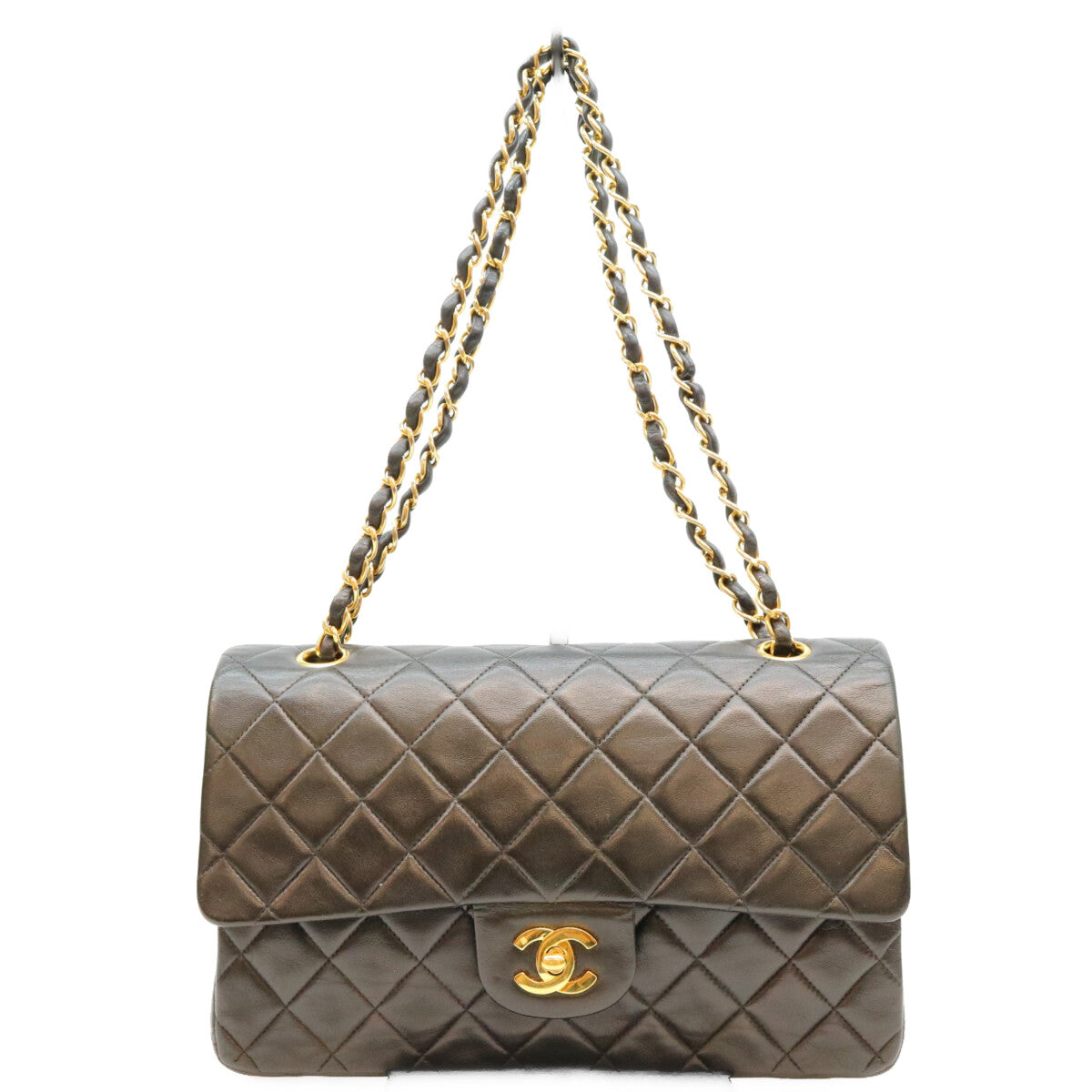 CHANEL シャネル 2番 A01112 黒 ラム ゴールド金具 マトラッセ25 ショルダーバッグ ショルダーバッグ