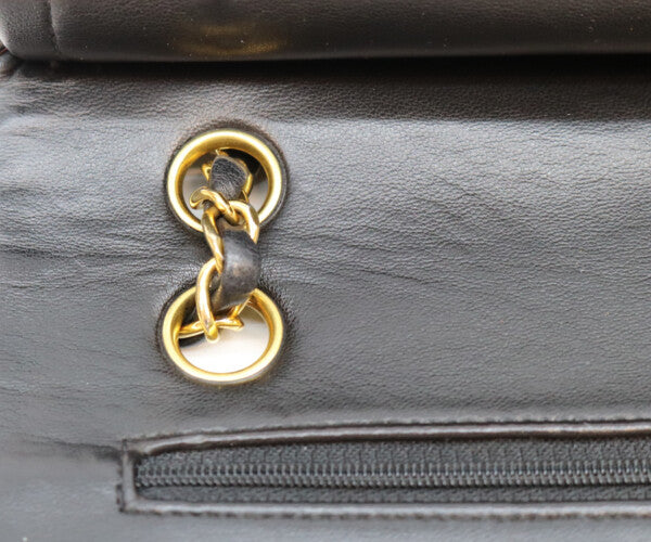CHANEL シャネル 2番 A01112 黒 ラム ゴールド金具 マトラッセ25 ショルダーバッグ ショルダーバッグ