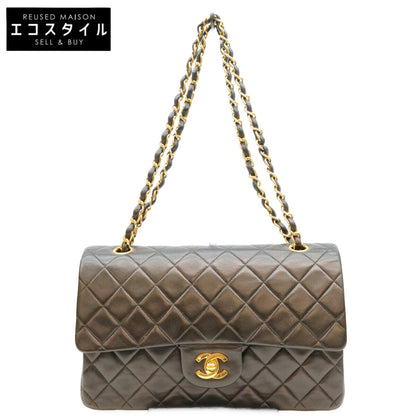 CHANEL シャネル 2番 A01112 黒 ラム ゴールド金具 マトラッセ25 ショルダーバッグ ショルダーバッグ