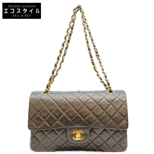 CHANEL シャネル 2番 A01112 黒 ラム ゴールド金具 マトラッセ25 ショルダーバッグ ショルダーバッグ