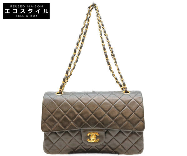 CHANEL シャネル 2番 A01112 黒 ラム ゴールド金具 マトラッセ25 ショルダーバッグ ショルダーバッグ