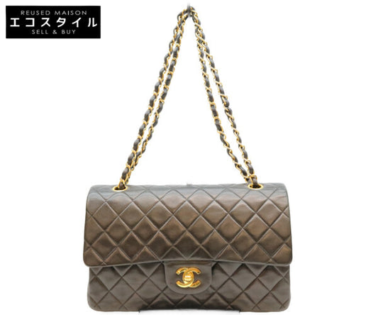 CHANEL シャネル 2番 A01112 黒 ラム ゴールド金具 マトラッセ25 ショルダーバッグ ショルダーバッグ