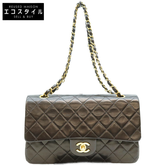 CHANEL シャネル 2番 A01112 黒 ラム ゴールド金具 マトラッセ25 ショルダーバッグ ショルダーバッグ