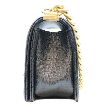CHANEL シャネル A67085 黒 キャビア ゴールド金具 ボーイシャネル20スモール バッグ ショルダーバッグ