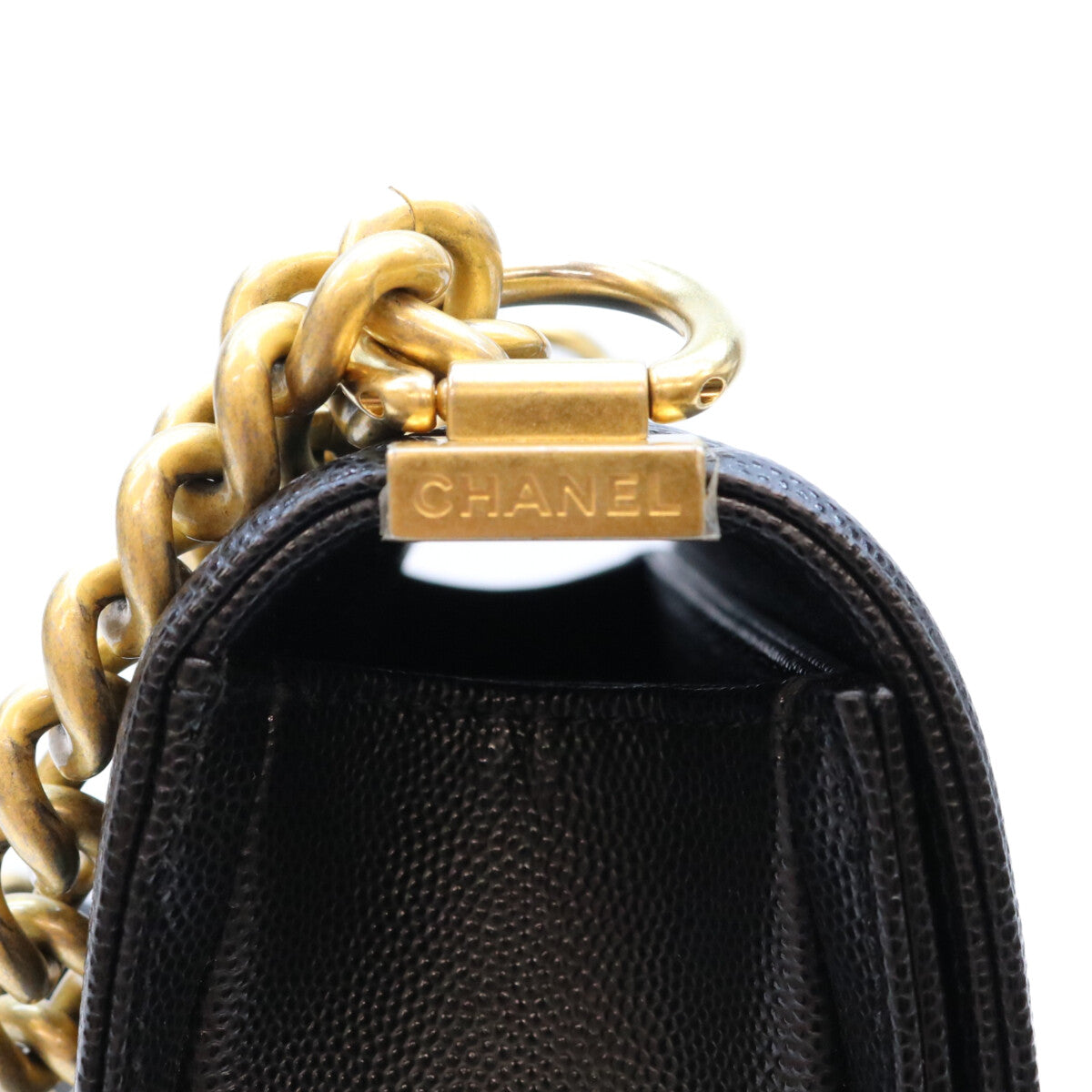 CHANEL シャネル A67085 黒 キャビア ゴールド金具 ボーイシャネル20スモール バッグ ショルダーバッグ