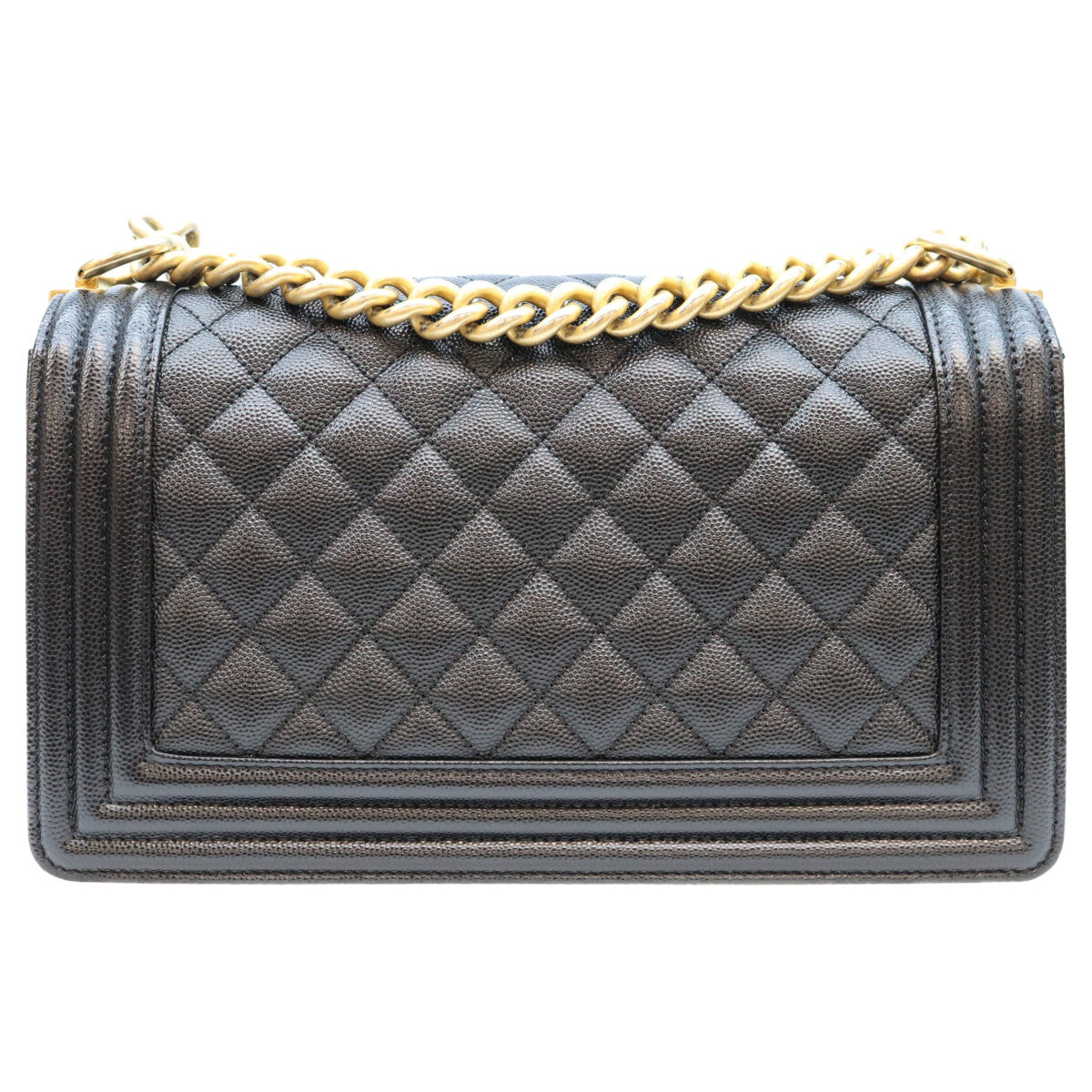 CHANEL シャネル A67086 黒 キャビア ゴールド金具 ボーイシャネル25 ミディアム バッグ ショルダーバッグ