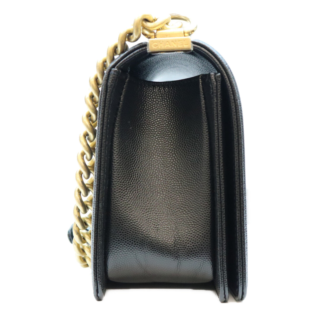 CHANEL シャネル A67086 黒 キャビア ゴールド金具 ボーイシャネル25 ミディアム バッグ ショルダーバッグ