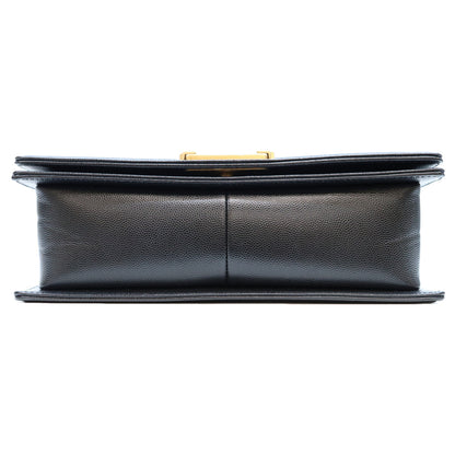 CHANEL シャネル A67086 黒 キャビア ゴールド金具 ボーイシャネル25 ミディアム バッグ ショルダーバッグ