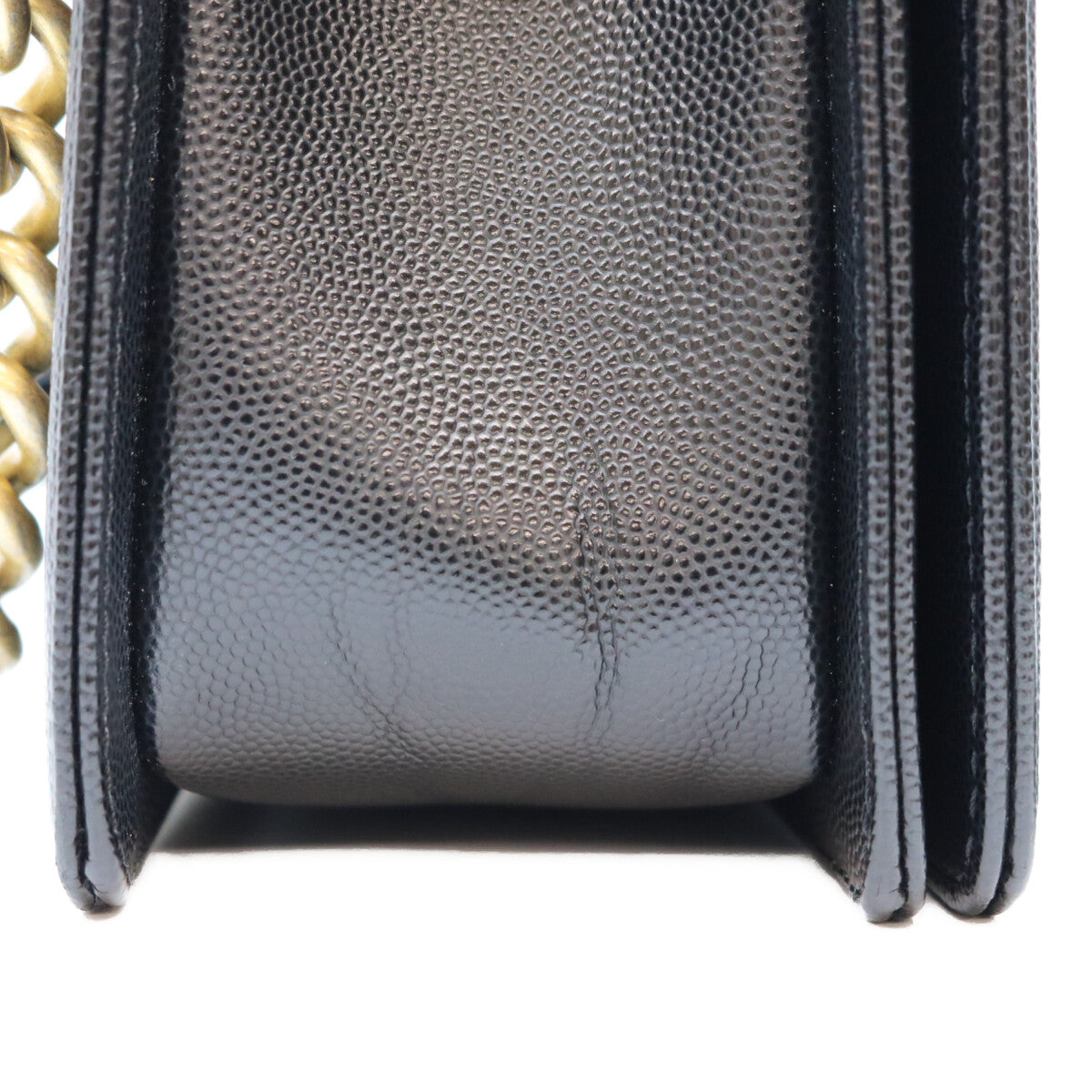CHANEL シャネル A67086 黒 キャビア ゴールド金具 ボーイシャネル25 ミディアム バッグ ショルダーバッグ