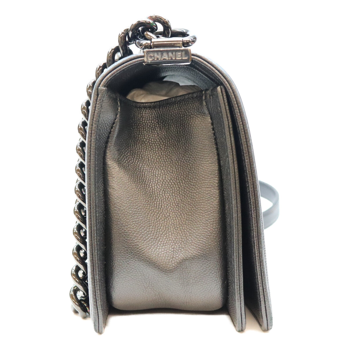 CHANEL シャネル 24番 A67086 黒 キャビア ソーブラック金具 ボーイシャネル25 ミディアム バッグ ショルダーバッグ