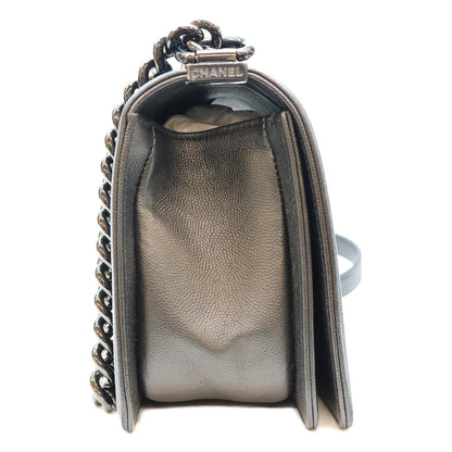CHANEL シャネル 24番 A67086 黒 キャビア ソーブラック金具 ボーイシャネル25 ミディアム バッグ ショルダーバッグ