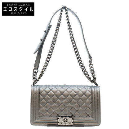 CHANEL シャネル 24番 A67086 黒 キャビア ソーブラック金具 ボーイシャネル25 ミディアム バッグ ショルダーバッグ