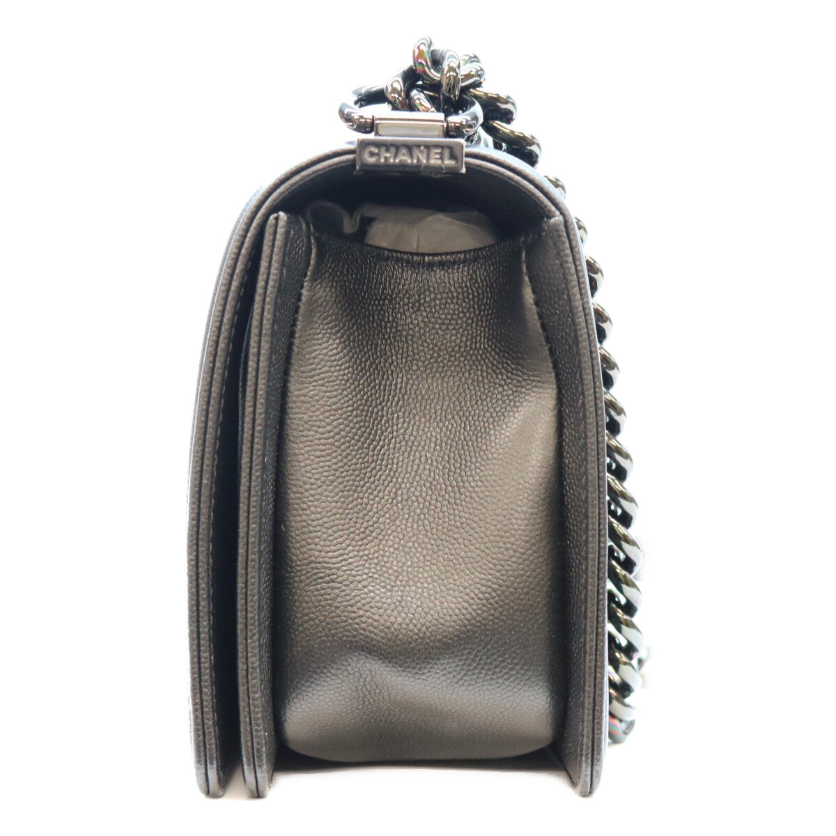 CHANEL シャネル 24番 A67086 黒 キャビア ソーブラック金具 ボーイシャネル25 ミディアム バッグ ショルダーバッグ