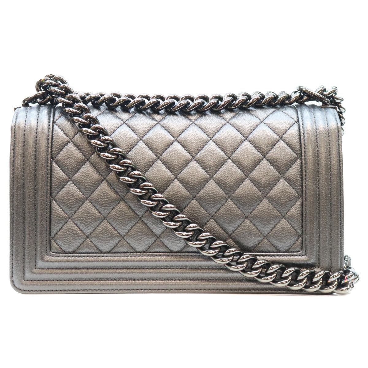CHANEL シャネル 24番 A67086 黒 キャビア ソーブラック金具 ボーイシャネル25 ミディアム バッグ ショルダーバッグ