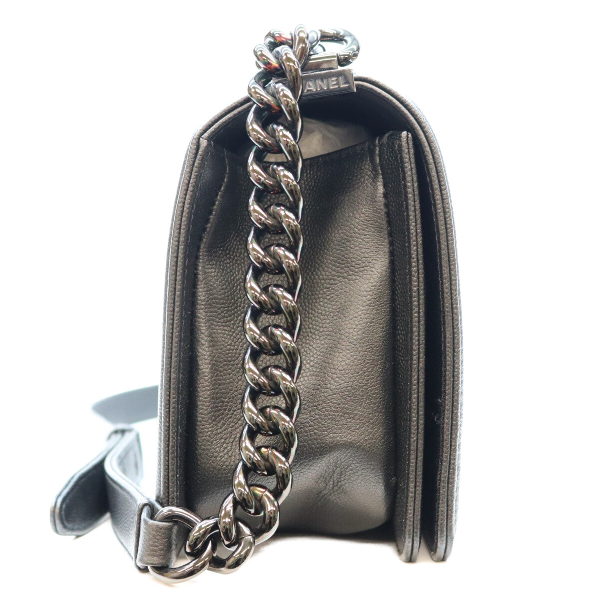 CHANEL シャネル 24番 A67086 黒 キャビア ソーブラック金具 ボーイシャネル25 ミディアム バッグ ショルダーバッグ