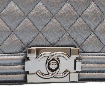 CHANEL シャネル 24番 A67086 黒 キャビア ソーブラック金具 ボーイシャネル25 ミディアム バッグ ショルダーバッグ