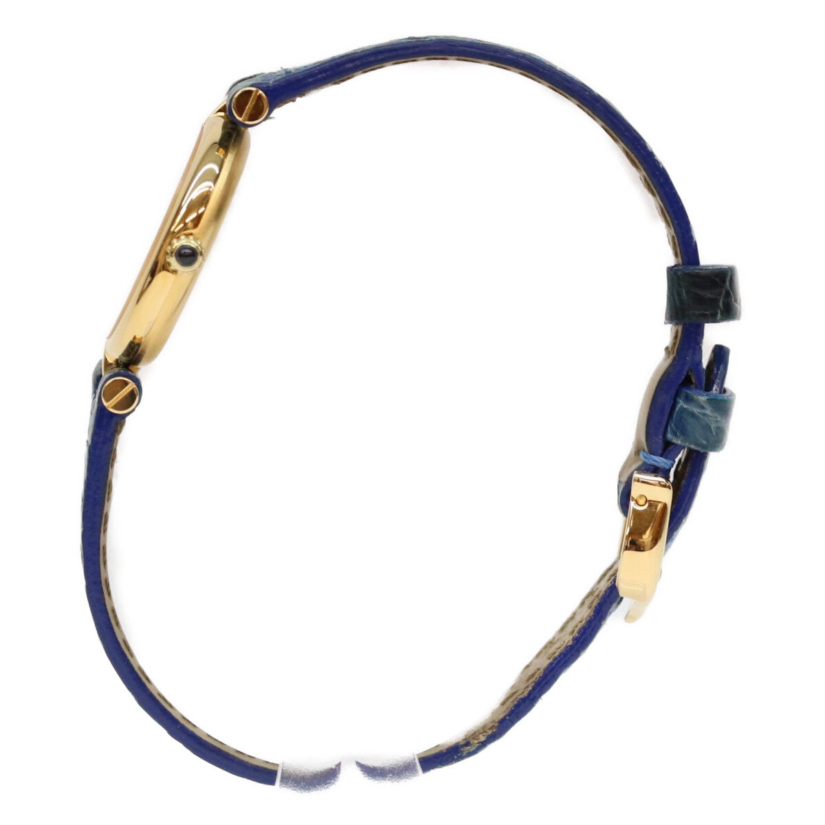 Cartier カルティエ 80-90s 925 マストヴァンドームSM ヴェルメイユ クロコ クロワゾネ文字盤 QZ 時計 腕時計
