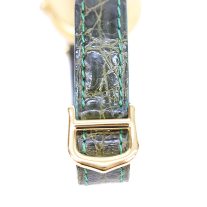 Cartier カルティエ 94年 925 マストヴァンドームヴェルメイユSM クロコ シルバーオパラン文字盤 QZ 時計 腕時計