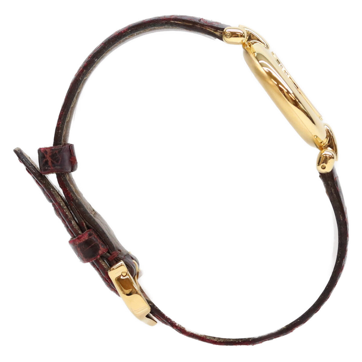 Cartier カルティエ 90s 925 マストコリゼSM ヴェルメイユ クロコ ゴールド文字盤 QZ 時計 腕時計