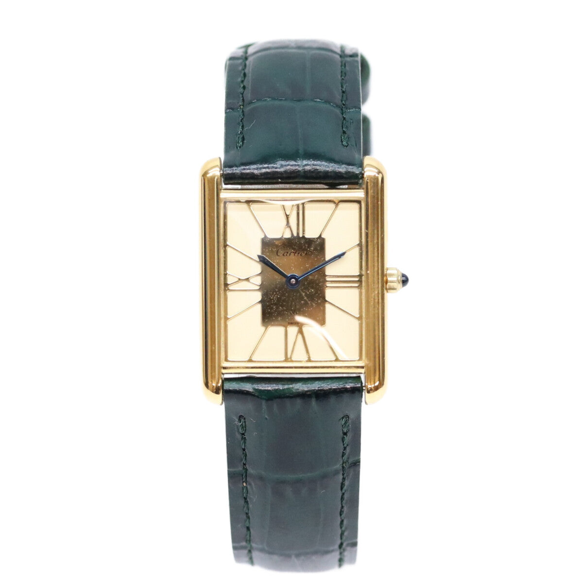 Cartier カルティエ 82-95s 925 マストタンクLM ヴェルメイユ クロワゾネ文字盤 QZ 時計 腕時計