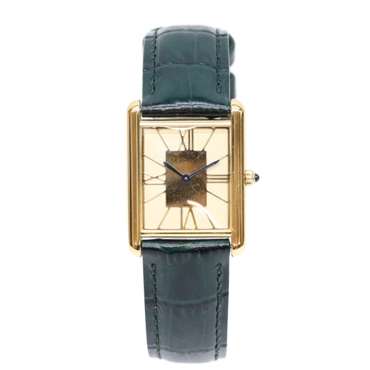 Cartier カルティエ 82-95s 925 マストタンクLM ヴェルメイユ クロワゾネ文字盤 QZ 時計 腕時計
