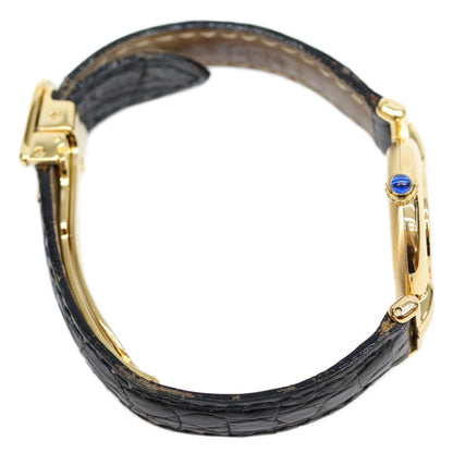Cartier カルティエ 90s W1006654 925 マストコリゼSM ヴェルメイユ クロコ サイドトリニティ文字盤 QZ 時計 腕時計