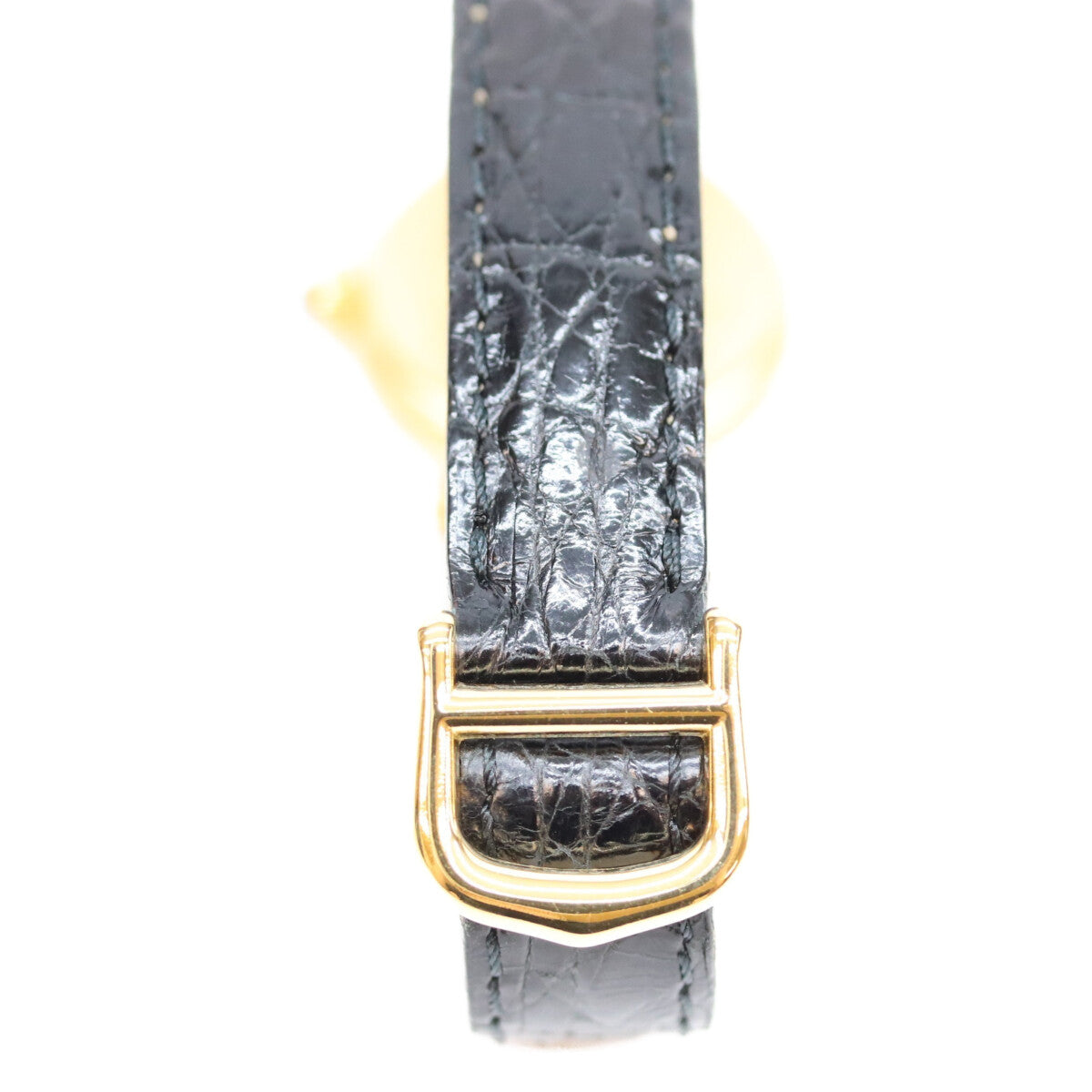 Cartier カルティエ 90s W1006654 925 マストコリゼSM ヴェルメイユ クロコ サイドトリニティ文字盤 QZ 時計 腕時計