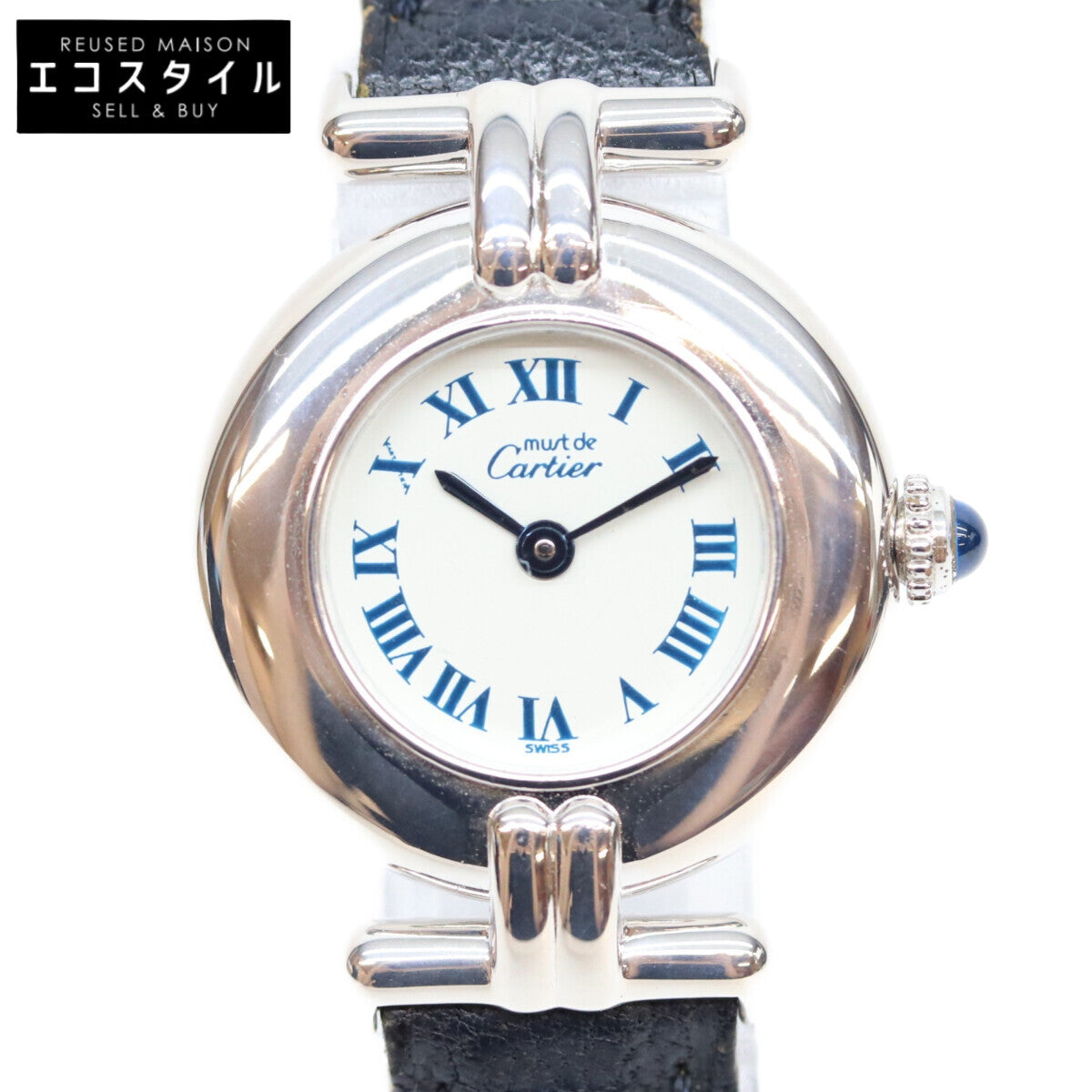 Cartier カルティエ 90s W1001665 925 シルバー マストコリゼSM QZ 時計 腕時計