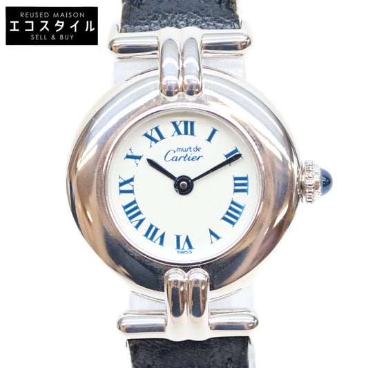 Cartier カルティエ 90s W1001665 925 シルバー マストコリゼSM QZ 時計 腕時計