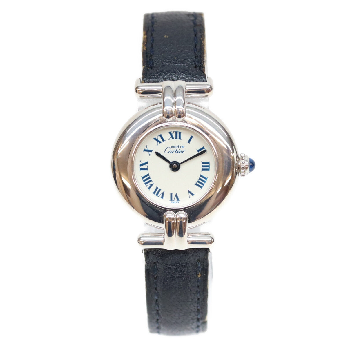 Cartier カルティエ 90s W1001665 925 シルバー マストコリゼSM QZ 時計 腕時計