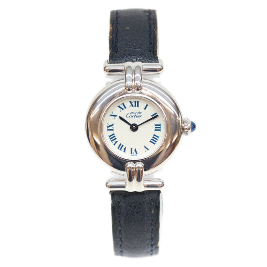 Cartier カルティエ 90s W1001665 925 シルバー マストコリゼSM QZ 時計 腕時計