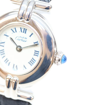 Cartier カルティエ 90s W1001665 925 シルバー マストコリゼSM QZ 時計 腕時計