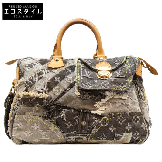 LOUIS VUITTON ルイヴィトン 07年 M95381 モノグラムデニム パッチワーク 黒 スピーデ30 ボストンバッグ ボストンバッグ