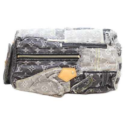 LOUIS VUITTON ルイヴィトン 07年 M95381 モノグラムデニム パッチワーク 黒 スピーデ30 ボストンバッグ ボストンバッグ