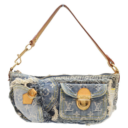 LOUIS VUITTON ルイヴィトン 07年 M95382 モノグラムデニム パッチワーク ブルー パウチィ ショルダーバッグ ショルダーバッグ