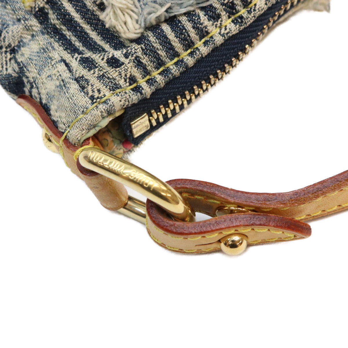 LOUIS VUITTON ルイヴィトン 07年 M95382 モノグラムデニム パッチワーク ブルー パウチィ ショルダーバッグ ショルダーバッグ