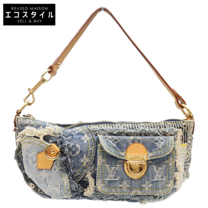 LOUIS VUITTON ルイヴィトン 07年 M95382 モノグラムデニム パッチワーク ブルー パウチィ ショルダーバッグ ショルダーバッグ
