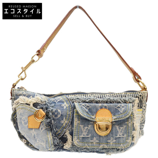 LOUIS VUITTON ルイヴィトン 07年 M95382 モノグラムデニム パッチワーク ブルー パウチィ ショルダーバッグ ショルダーバッグ