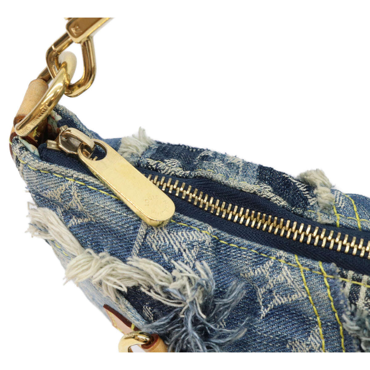 LOUIS VUITTON ルイヴィトン 07年 M95382 モノグラムデニム パッチワーク ブルー パウチィ ショルダーバッグ ショルダーバッグ