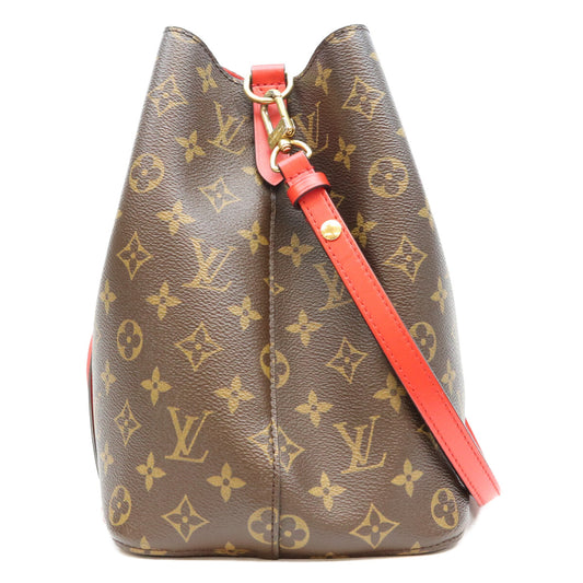 LOUIS VUITTON ルイヴィトン 18年 M44021 モノグラム コクリコレッド ネオノエMM ショルダーバッグ ショルダーバッグ
