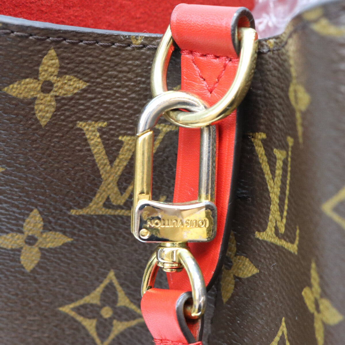 LOUIS VUITTON ルイヴィトン 18年 M44021 モノグラム コクリコレッド ネオノエMM ショルダーバッグ ショルダーバッグ